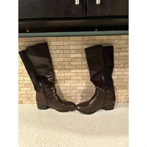 Ram-Ivey" Faux Leather Knee High Boots,‎ brown size 7.5 h2